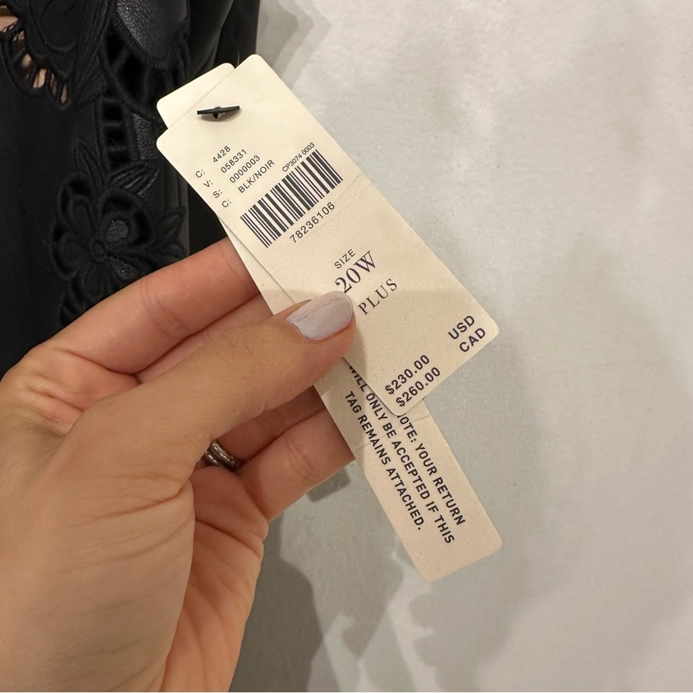 NWT Anthropologie Faux Leather Laser Cut Mini Dress - Picture 7 of 11